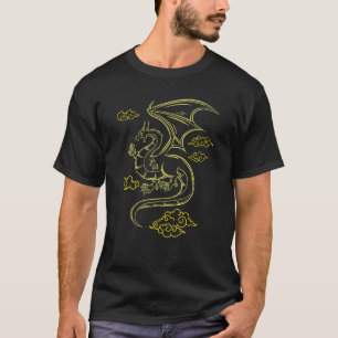 Asian Animal Fire Fantasy Idea Dragon T-Shirt