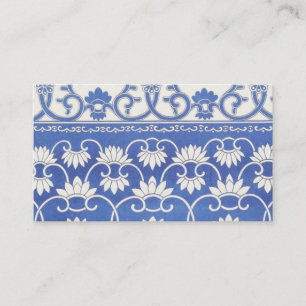 Asian Art Floral Motif Business Cards