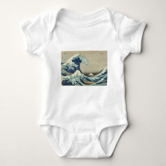 Asian Art - The Great Wave off Kanagawa Baby Bodysuit