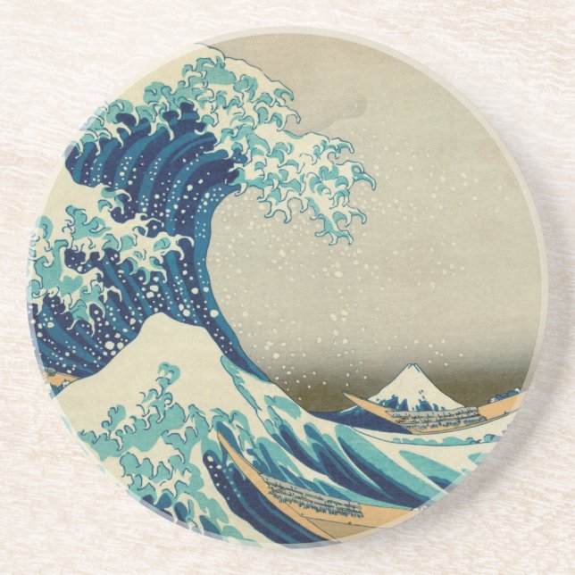 Asian Art - The Great Wave off Kanagawa Coaster (Front)