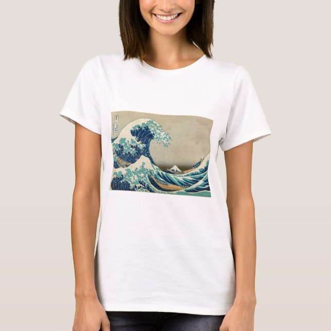 Asian Art - The Great Wave off Kanagawa T-Shirt (Front)