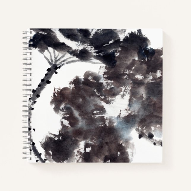 Asian art with lotus leaves motif notebook (Front)