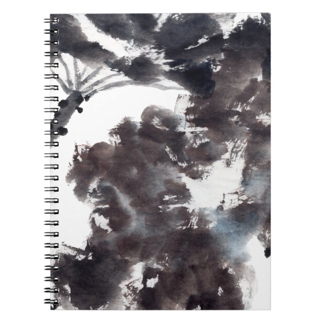 Asian art with lotus leaves motif notebook (Front)