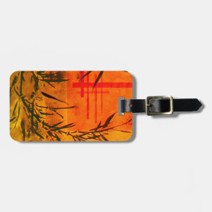 Asian Bamboo Art Luggage Tag