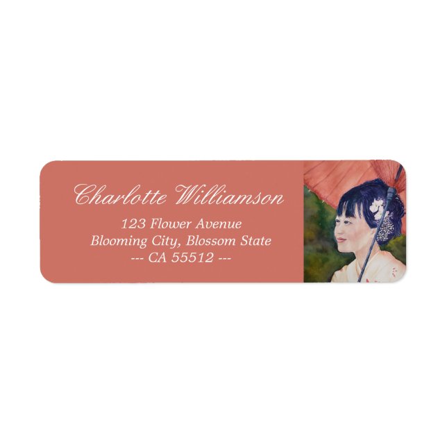 Asian Beauty Address Return Address Label (Front)