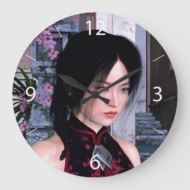 Asian Beauty Large Clock (Front)