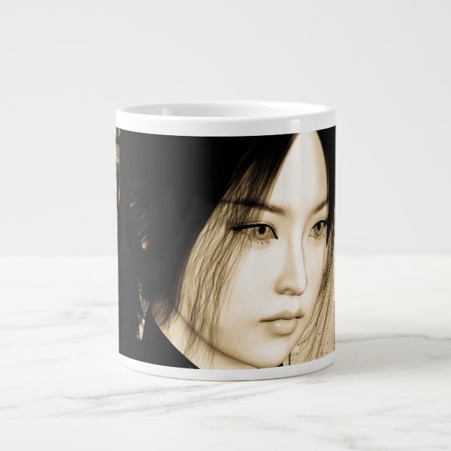 Asian Beauty Large Coffee Mug (Front)