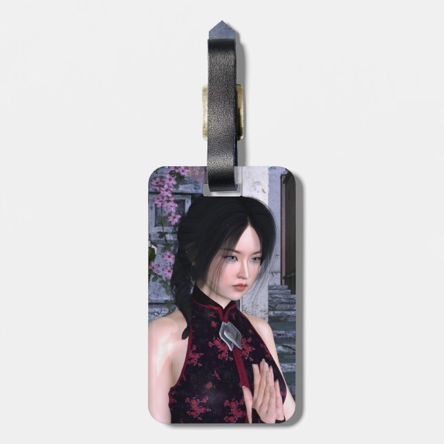 Asian Beauty Luggage Tag (Back Vertical)