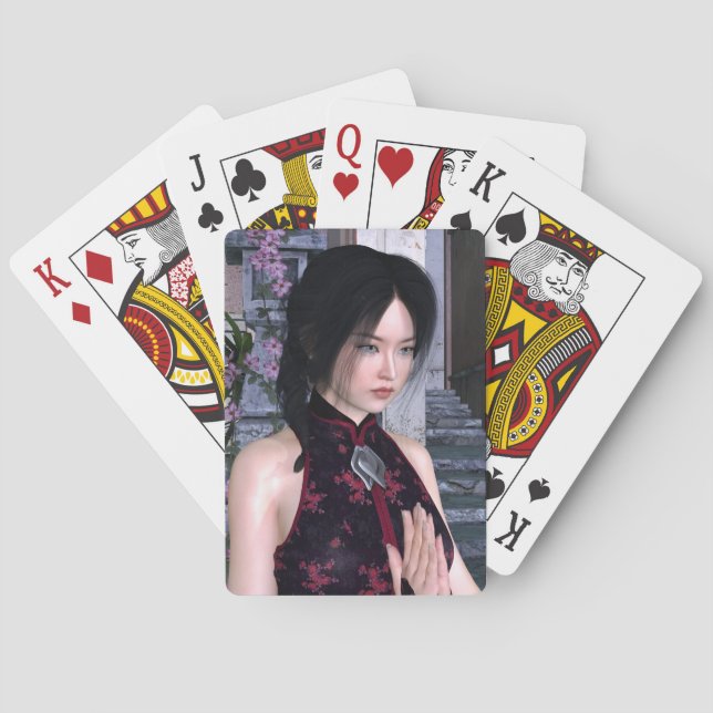 Asian Beauty Playing Cards (Back)