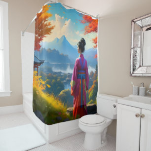 Asian Beauty  Shower Curtain