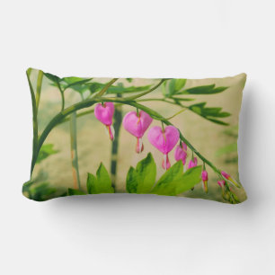 Asian Bleeding Heart Flower Throw Pillow