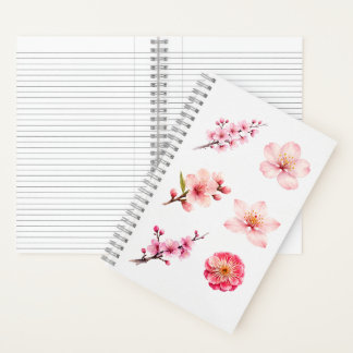 Asian Blossoms Watercolor Notebook