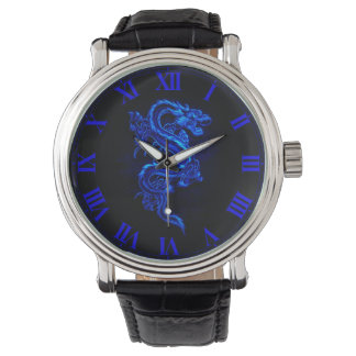 Asian Blue Dragon Wrist Watch