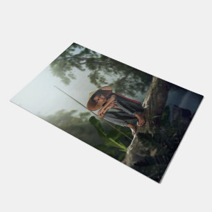 Asian Boy Fishing Doormat