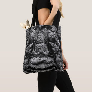 Asian Buddha Statue Tote Bag