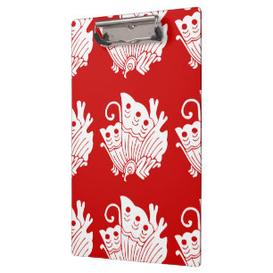 Asian Butterfly Japanese Kamon Design Clipboard