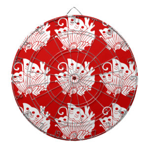 Asian Butterfly Japanese Kamon Design Dartboard