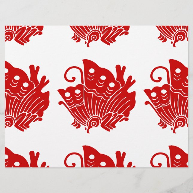 Asian Butterfly Japanese Kamon Design Flyer (Front)