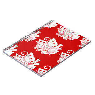 Asian Butterfly Japanese Kamon Design Notebook