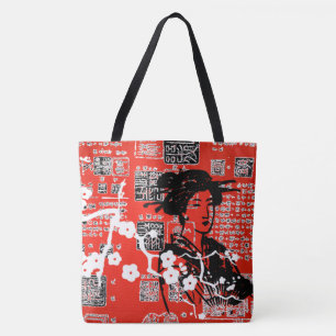 Asian Collage Tote Bag