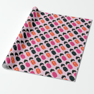 Asian Dolls Wrapping Paper