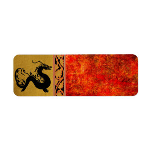Asian Dragon Address label Return Address Label