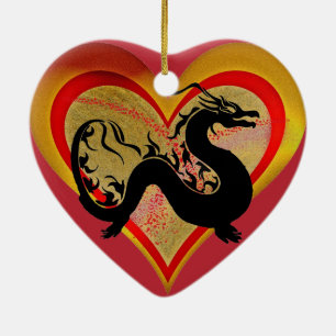 Asian Dragon Ceramic Tree Decoration
