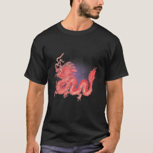 Asian Dragon Watercolor Fantasy Mythical Mystic T-Shirt