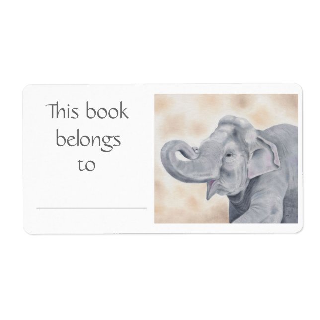 Asian Elephant book label (Front)