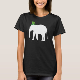 Asian Elephant Leprechaun Irish St Patrick Day T-Shirt