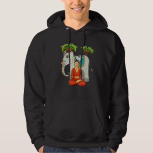 Asian Elephant Palm Trees Zen Buddhist Spiritual Y Hoodie