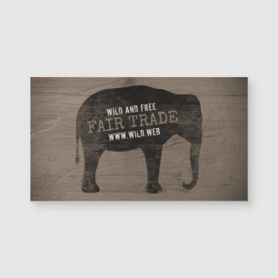 Asian Elephant Silhouette Rustic Style