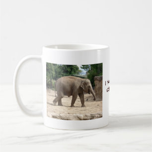 Asian Elephant Walking On Sand Mug or Glass