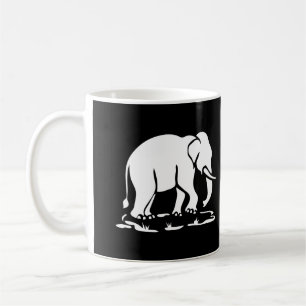 Asian Elephants Ahead Thai Elephant Trekking Sign Coffee Mug