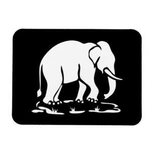 Asian Elephants Ahead Thai Elephant Trekking Sign Magnet
