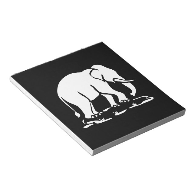 Asian Elephants Ahead Thai Elephant Trekking Sign Notepad (Angled)