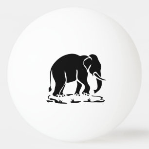 Asian Elephants Ahead Thai Elephant Trekking Sign Ping Pong Ball