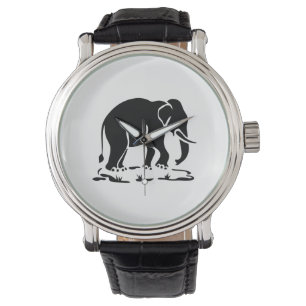 Asian Elephants Ahead Thai Elephant Trekking Sign Watch