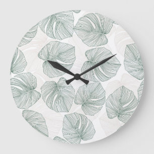 Asian Fabric Ikat: Traditional Seamless Large Clock