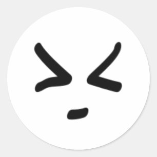 Asian Face Classic Round Sticker