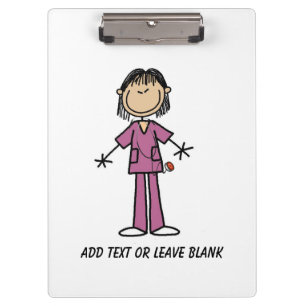 Asian Female Nurse Clipboard