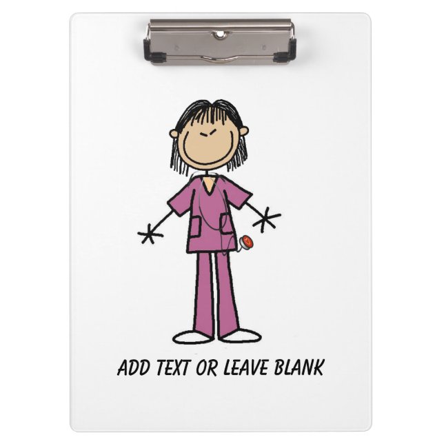 Asian Female Nurse Clipboard (Front)