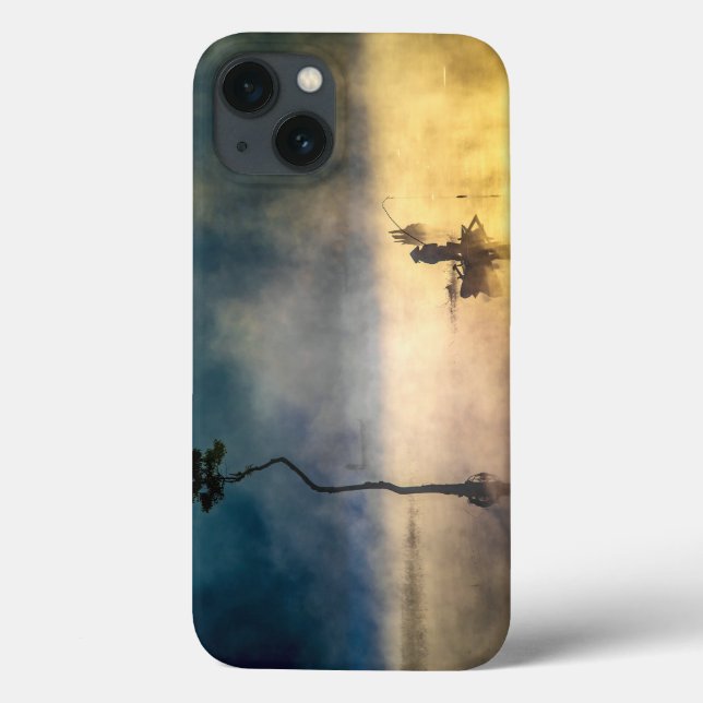 Asian Fishing on Fog Lake Case-Mate iPhone Case (Back)