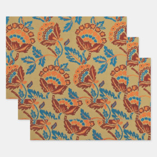 Asian Floral Wrapping Paper Sheet