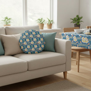 Asian Food-Inspired Throw Pillow with Noodles