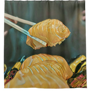 Asian food sushi lover shower curtain