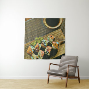 Asian food sushi lover tapestry
