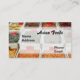 Asian Foods Market for Dried Shrimps and Fish Business Card