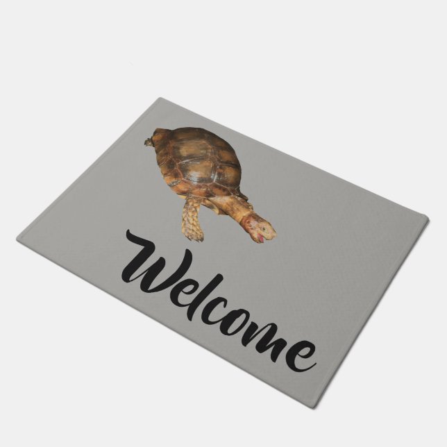 Asian  Forest Tortoise - Welcome Doormat (Angled)