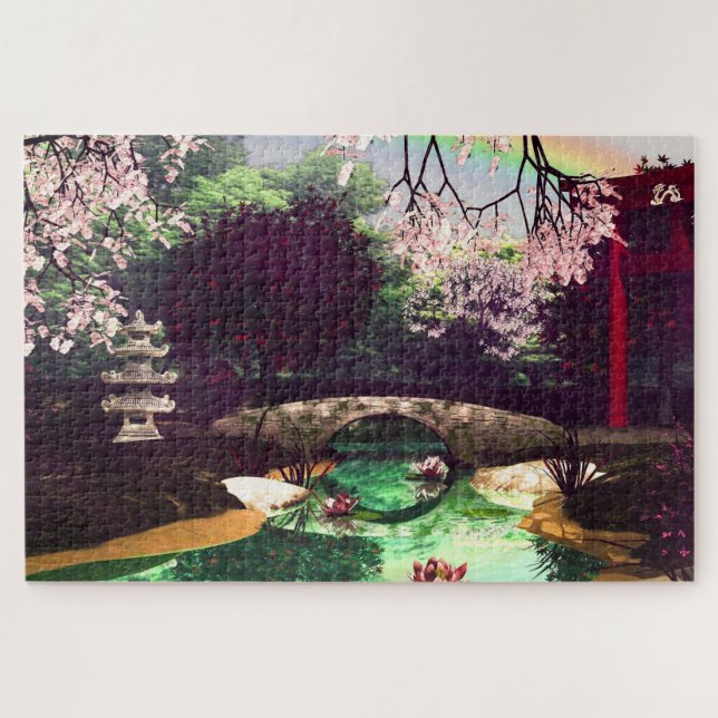 Asian Garden 3D Art Jigsaw Puzzle (Horizontal)